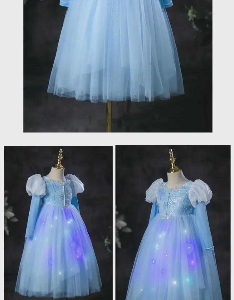 New Girls' Luminous Aisha Princess Dress – Spring/Autumn & Christmas Performance Skirt