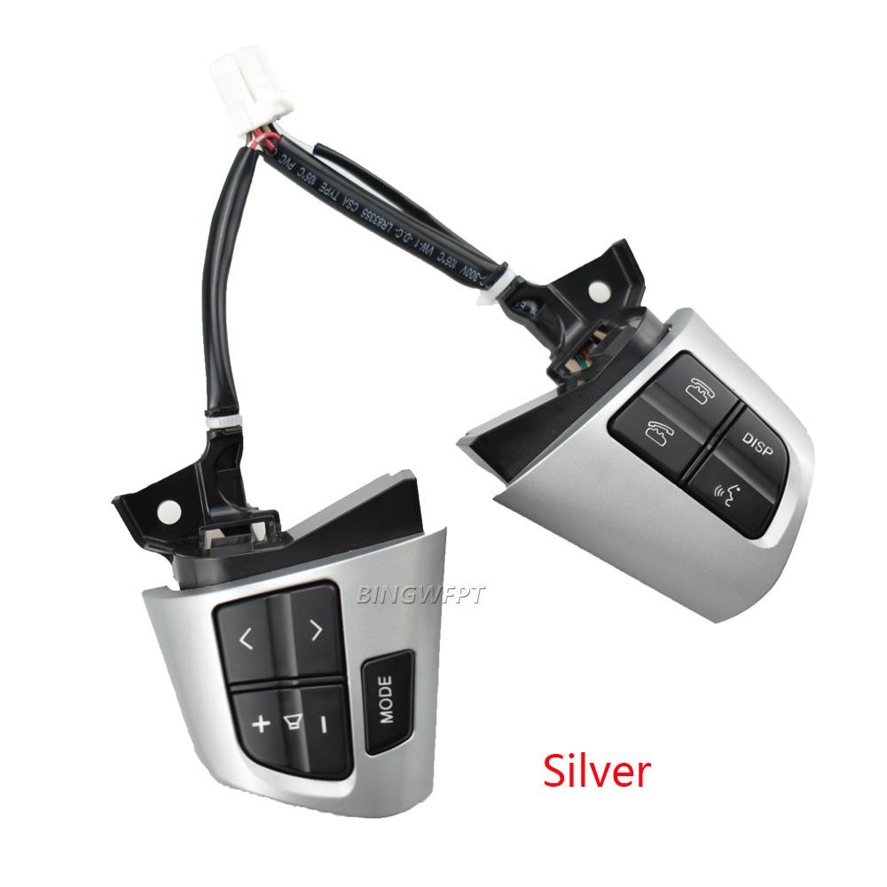 Car Steering Wheel Button For Toyota Corolla Wish Altis 2010-2013 Telephone Volume Audio Multimedia Control Switch 84250-02230 84250-02230Sliver