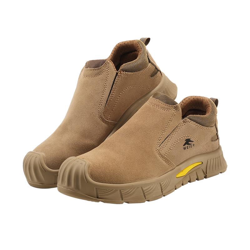 

Мужские низкие слипоны защитная рабочая обувь - Защита от ударов, Защита от проколов, Обувь из коровьей кожи Cowhide Color; 43