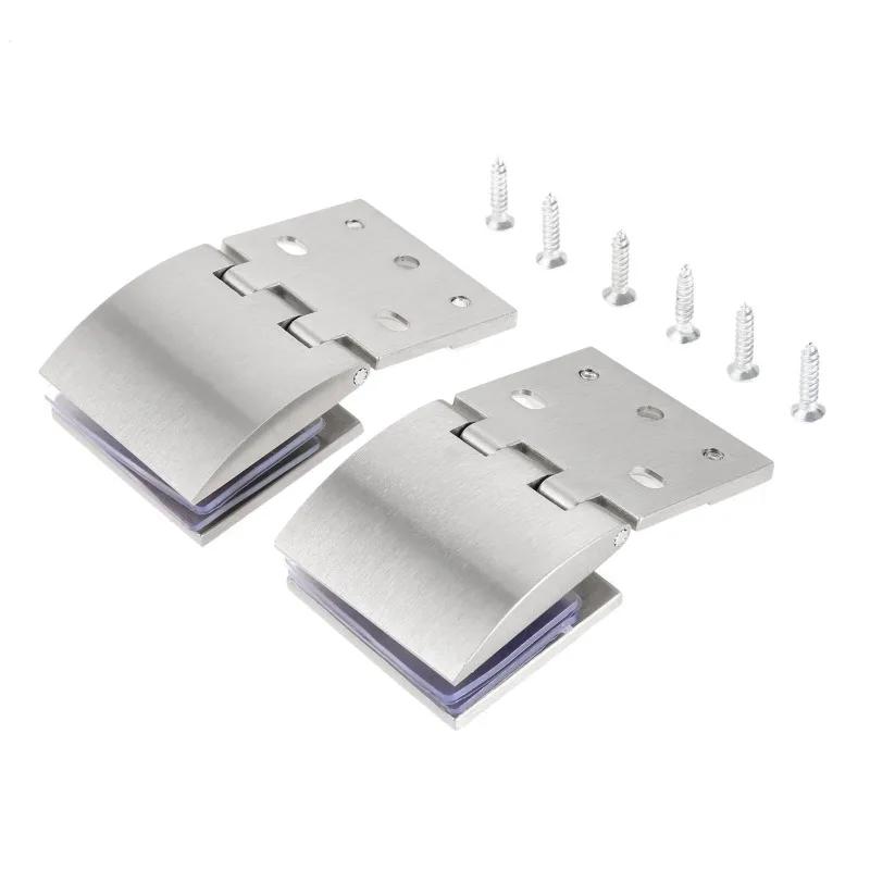 2 Pcs Zinc Alloy Glass Door Hinges Fit Glass Thickness 5-8mm 8-10mm for Display Cabinet Showcase Furniture Fittings