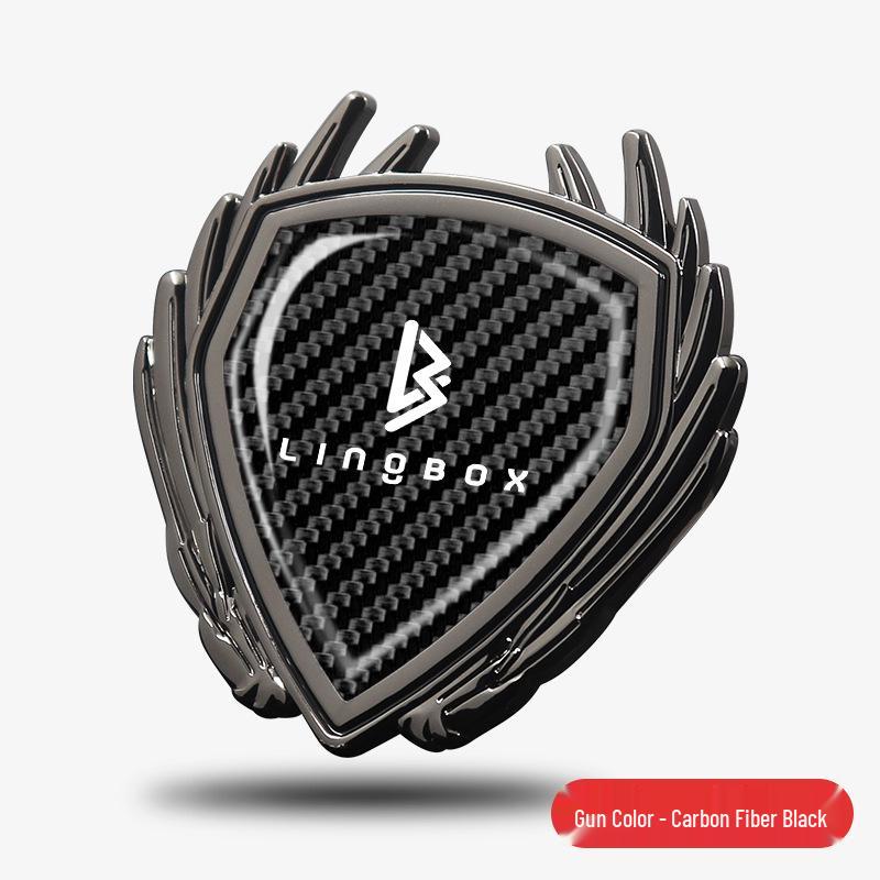Lingbao Car Logo Decorative Sticker: Coco Uni Metal Badge for Trunk, Body, Side, Window