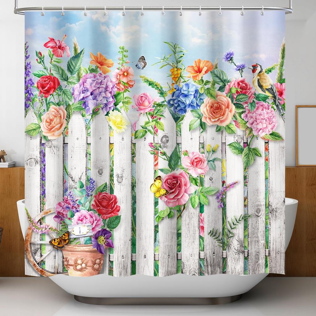 Funny Shower Curtains, Cool Dog Shower Curtain, Fun Pet Puppy Waterproof Shower Curtains with Hooks for Bathroom Decor, Dog