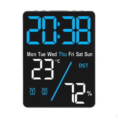 Digital Desk Alarm Clock with Date And Temperature Snooze Function 12 Hours/24 Hours 9 X 2.5 Cm