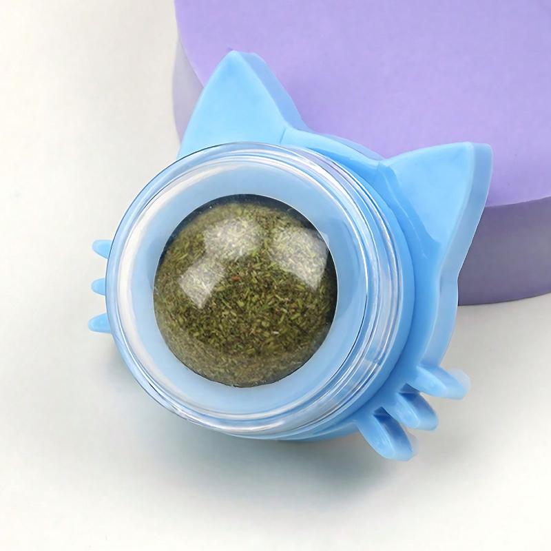 1pc Catnip Balls Funny Lickable Cat Snack Catnip Balls Kitten Playing Chewing Cleaning Teeth Toy for Small Medium Cats Pet Supplies