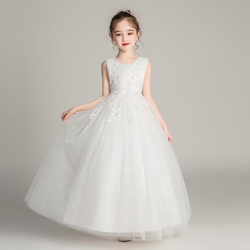 Girls' Puffy Princess Dress: Summer Flower Girl Gown for Weddings, Birthdays, and Performances