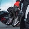High Top Men Women Waterproof Motorcycle Shoes Luminous Riding Boots Quick Lace Knob Anti-fall Botas Moto Hombre Motorcycle Shoe