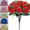 Bride Bouquet Artificial Rose Bouquet DIY Craft Decorative Artificial Rose  Wedding Decorations