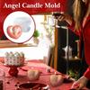 3D Angel Heart Shape Silicone Candle Mold Baby Angle Resin Mould DIY Valentine's Day Romantic Candle Cake Chocolate Mold
