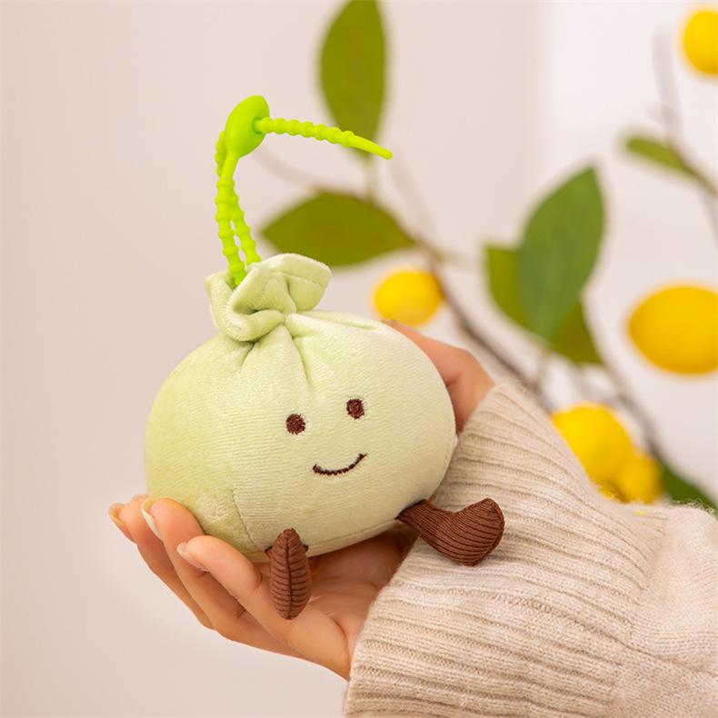 Cute Dumpling Plush Keychain for Women - Small Bun Bag Charm