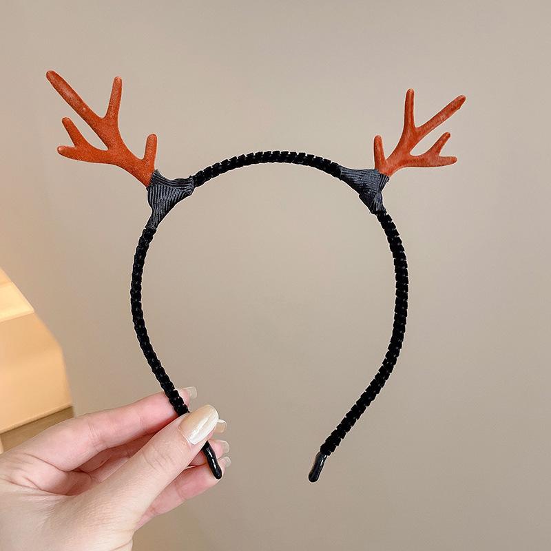 

2025 Christmas Reindeer Antler Bear Bow Headband - Cute Children s Performance Accessory