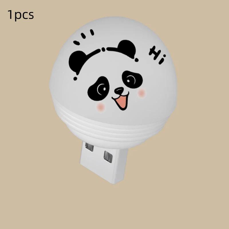 

Intelligent Voice Activated Panda Lamp USB Night Light for Soft Bedroom, Bathroom Lighting