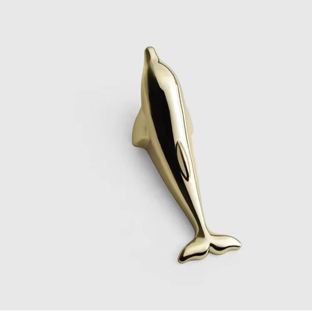 

Decorative Key Wall Hanging Hooks Cartoon Clothes Storage Holder Dolphin Decor Hooks Living Room золотой