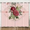 Curtain Flower Rose Simple 3D Digital Printing Blackout Curtain Punching