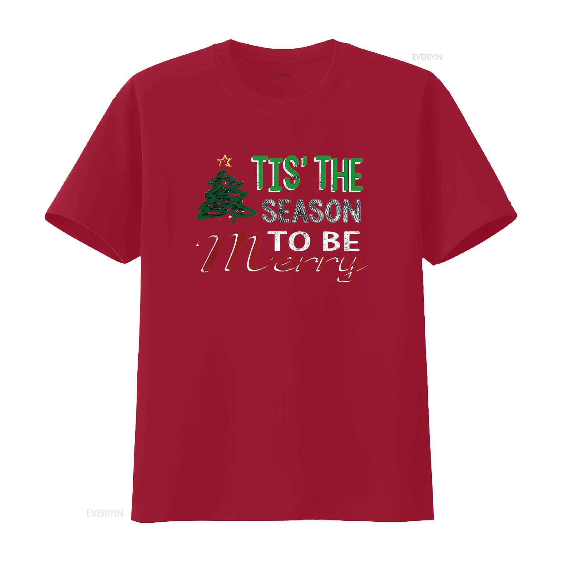 

Tis The Season To Be Merry Vintage Chalkboard Christmas T Shirt vintage Washed streetwear designer clothes Comfortable Casual S
