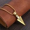 Arrow Pendant Necklace Hip Hop Style Stacktable Stainless Steel Chain Silver Color Simple Vintage Neck Jewelry For Men Women