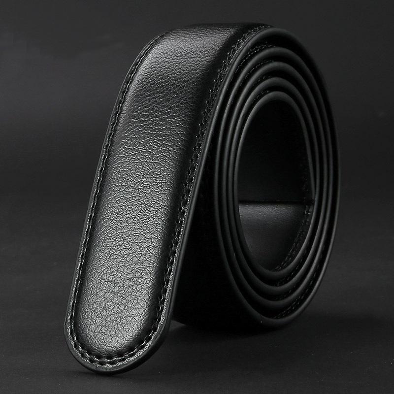 Buckle-Free Belt Strip Imitation Leather Automatic Buckle Belt Belt Headless Buckle Does Not Take The Lead Business Men Do Not Men 14 Lines