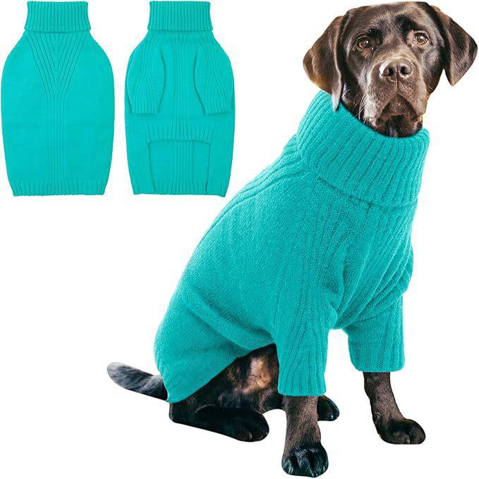 

Extra Large High Neck Knitted Dog Sweater with Legs for Autumn/Winter (4XL-5XL) M
