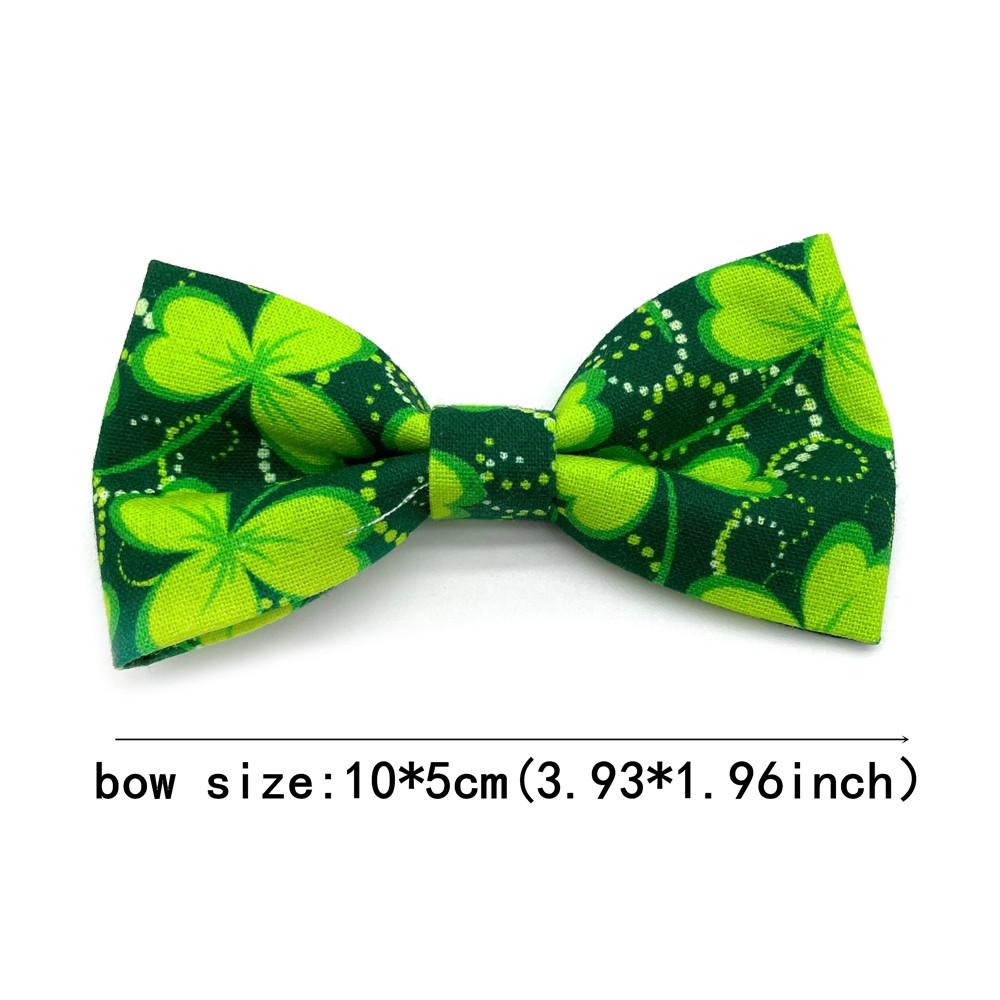 50/100pcs ST Patrick's Day Dog Bows Removable Dog Collar Pet Dog Green Bow Tie Dog  Accessories Pet Supplies Small Dog Bowties
