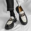 Fashion Size 38-46 Loafers Men Thick-soled Durable and Casual Fashion Brand Leather Shoes Business Travel and Banquet Shoes Men