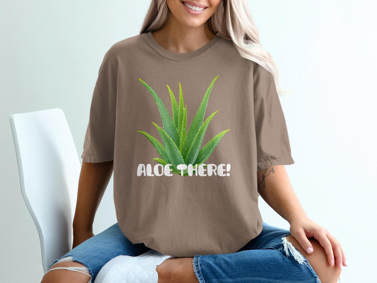 Ethic Aloe Vera Plant T-Shirt, Botanical Nature Lover, Eco Conscious Garden Gift Tee M