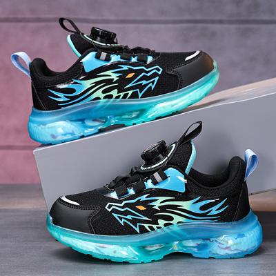 Kinder Laufschuhe Drehverschluss Leichtgewicht Outdoor Sportschuhe Gehen Atmungsaktiv Rutschfest Freizeit Sneaker für Kinder