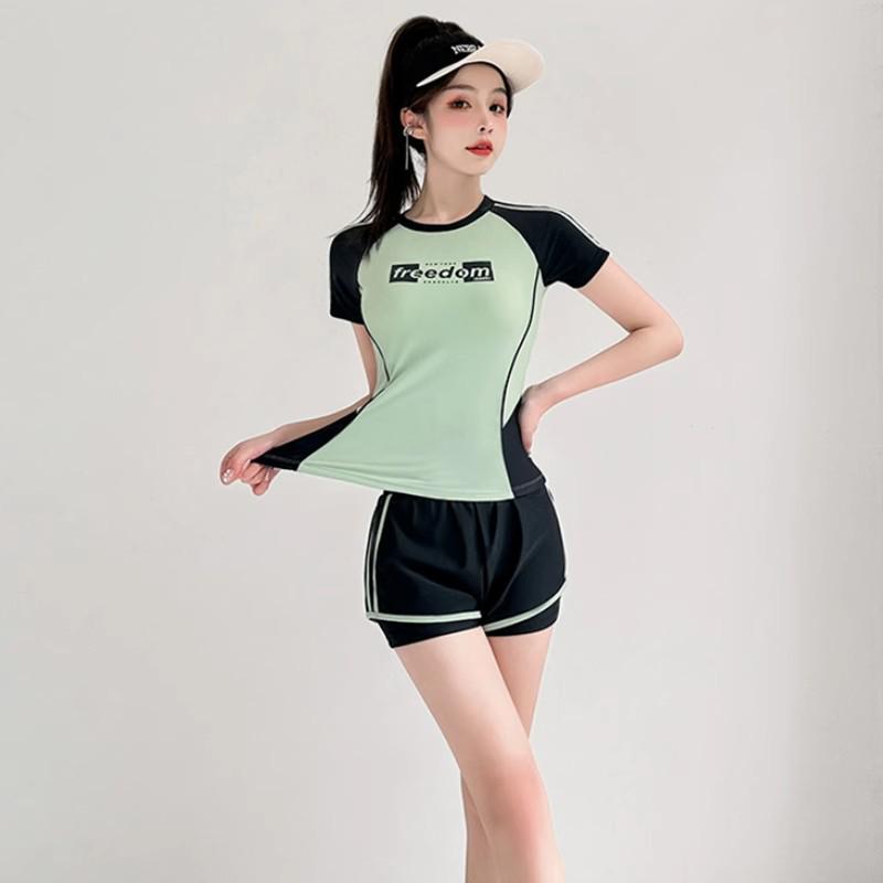 2024 Damski Konserwatywny Strój Kąpielowy Wysokiej Klasy z Rozcięciem – Zakrywający Brzuch, Wyszczuplający, Idealny na Baseny i do Gorących Źródeł