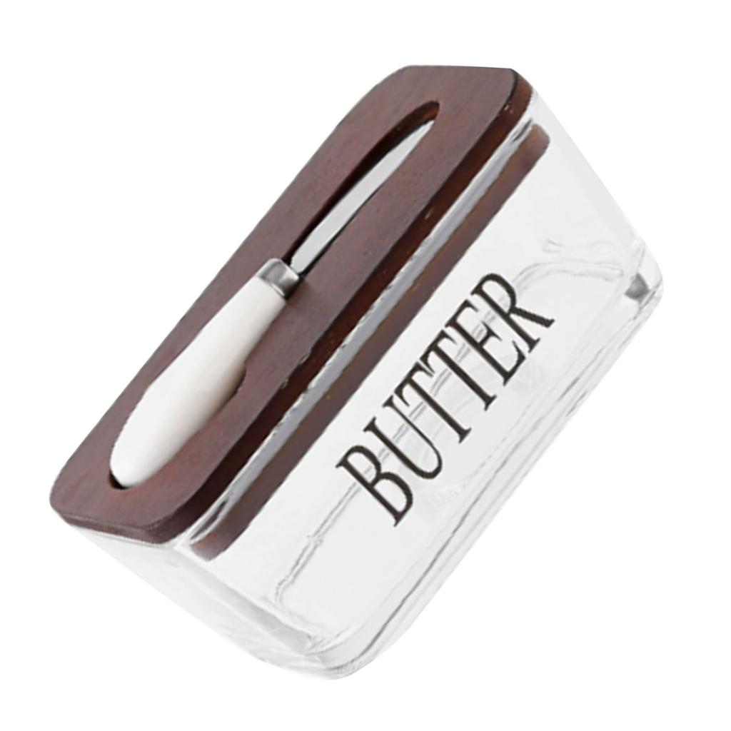 tight Dish with Lid and Cutter 500ml Glass Holder Tray for Countertop and Refrigerator
