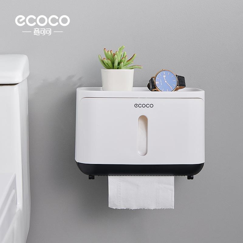 Bathroom Tissue Box Toilet Storage Toilet Paper Holder Tissue Dispenser Toilet Paper Box Wall-Mounted Waterproof Roll Paper Holder