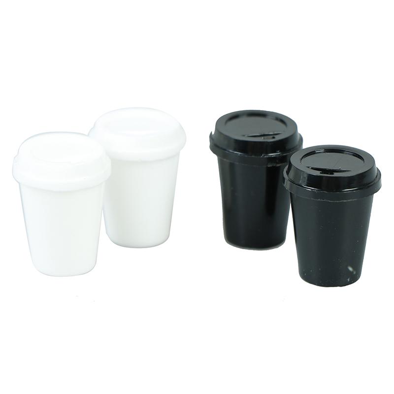 2Pcs 1:12 Dollhouse Miniature Coffee Empty Cup Model Simulation Drink Cup Toys