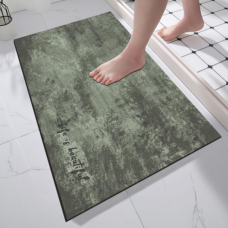 Simple Bathroom Diatom Mud Slip-resistant Mat Toilet Carpet Entry Door Mat Toilet Door Moisture-wicking Foot Mat
