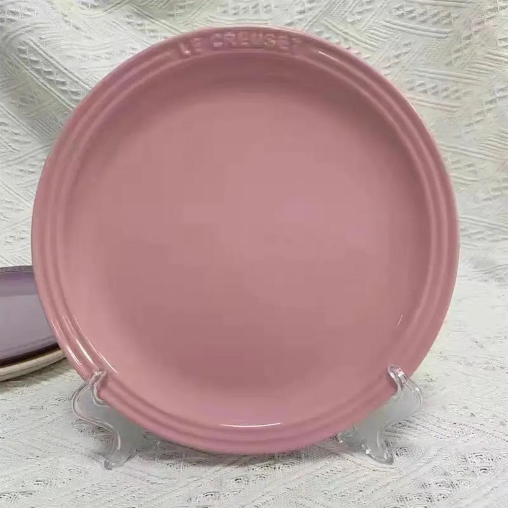 French Rainbow Underglaze Color Plate Vegetable 9-inch Ceramic 7-inch Vegetable PlateRainbow Color Western Food Trays