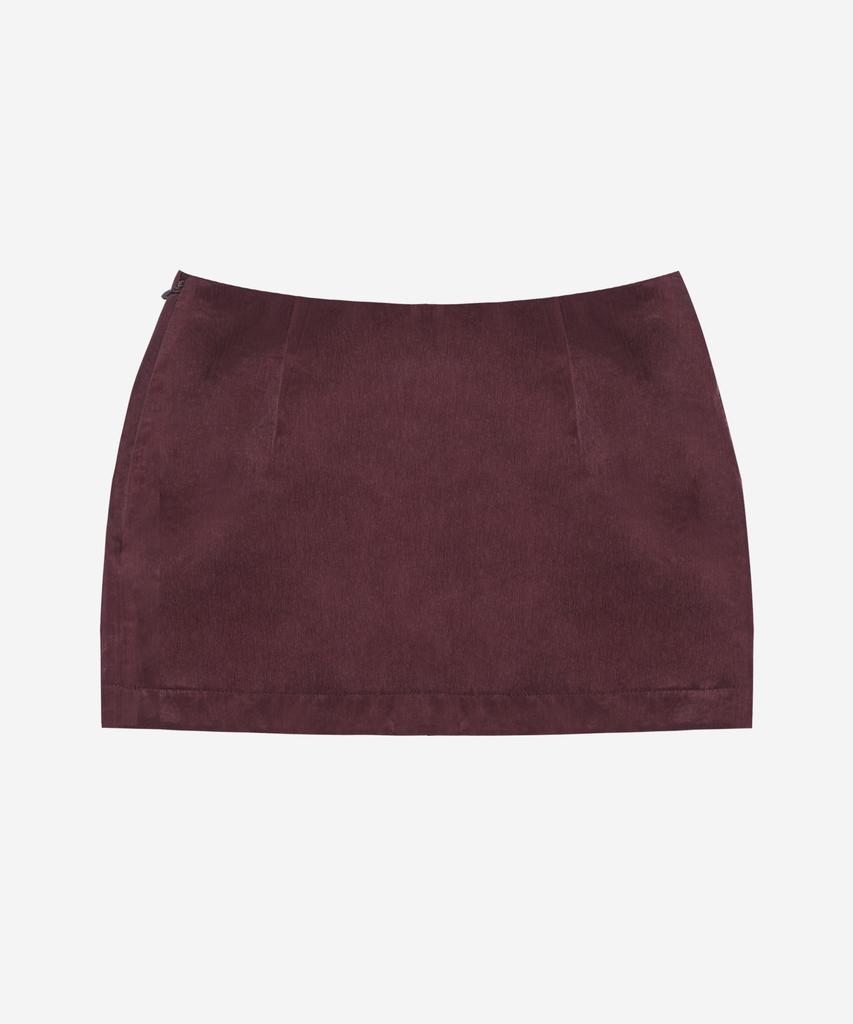 Darling Your Bad Rose Satin Mini Skirt #Wine
