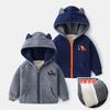 Boys Fleece Lined Hoodie Jacket Zip Up Thick Warm Autumn Outerwear for Kids