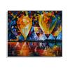 World Famous Street Scenery Canvas s Night Scene Canvas Picture European Oil  Print for Living Room Wall Decor