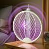3 In1 Foldable Electric Mosquito Killer Fly Swatter Trap USB Rechargeable Mosquito Racket Insect Killer With UV Light Bug Zapper