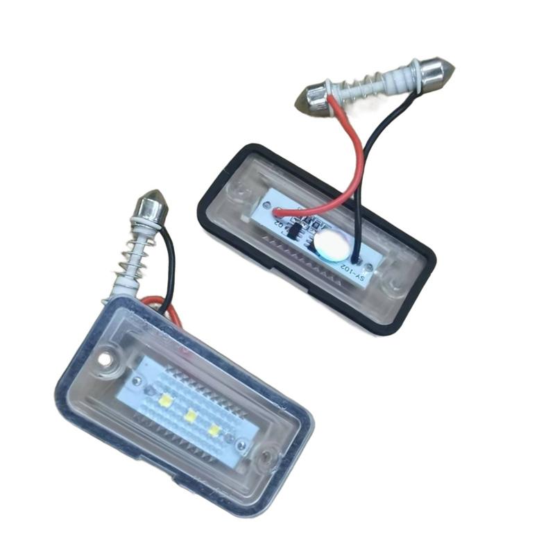 2pcs License Plate Light Rerplace For Benz C-Class W203-4D 2000-2007 LED White Light License Plate Light Automobiles Parts