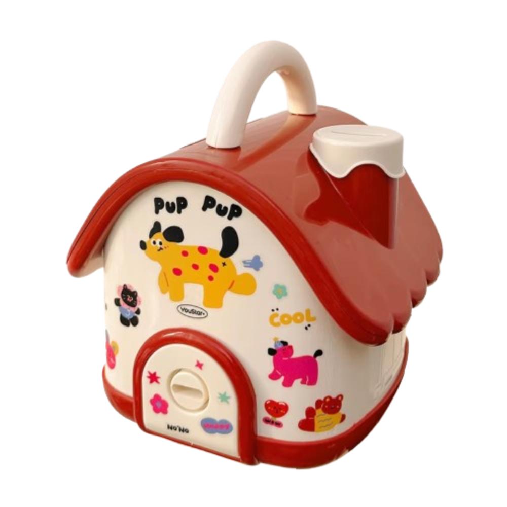 

Large Capacity House Piggy Bank Safe Box Children Money Boxes Cartoon DIY Coin Bank For Coins Cash красный