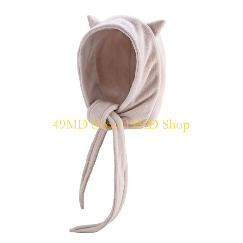 49MD Adjustable Ties Up Devil Horn Hat Soft Comfortable Unisex Fashion Hat for Daily Wear