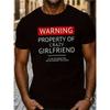 European Sizes Crazy Friend Warning Creative Print for Men Women Couple Fashion T-Shirt, Street Short Sleeve T-Shirt