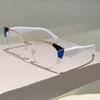 Europe and America Cat Eye Frame Anti-Blue Light Glasses Men Women Fashion Piece Together Color High Definition Eyeglasses