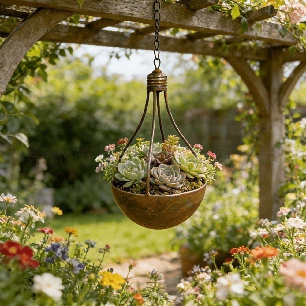 Lightweight Hanging Flower Vase Decorative Plant Pot Creative Garden Planter Outdoor Dried Flower