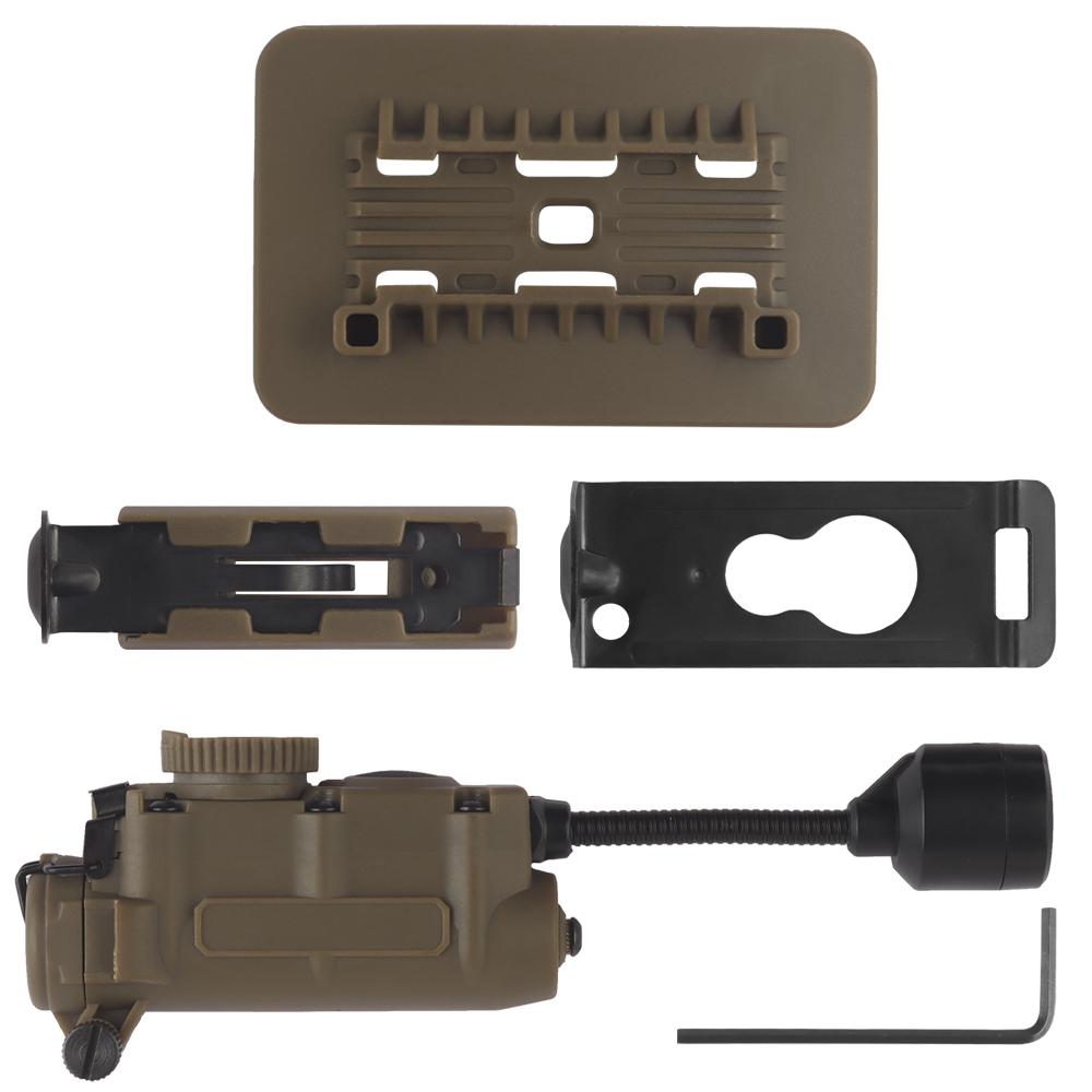 Sidewinder Helmleuchte Taktische Stroboskoplicht Rot/Grün/Blau/Weiß/IR Kopf IFF Licht Jagd Angeln Hilfs-LED-Taschenlampe
