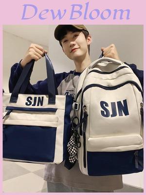 Street Style Nylon Backpack With Padded Shoulder Straps For School And Travel