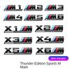 BMW M Series Thunder Edition Car Trunk Badge Emblem Sticker Compatible with 1M 2M 3M 4M 5M 6M 7M 8x1M X2M X3M X4M X5M X6M X7M X5 fsdf08