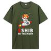 High Quality Unisex Shib Tshirt Shib To The Moon Shiba Inu Coin Shiba Token Shiba Crypto Pure Cotton Shirt Tees Harajuku Clothes