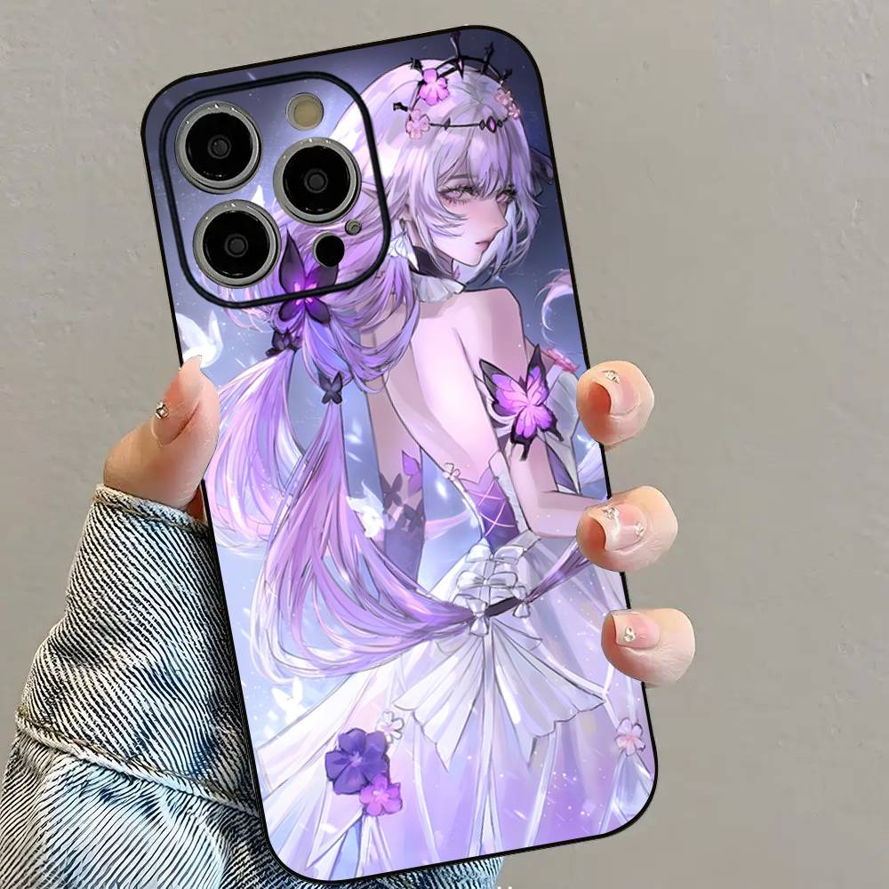 C-Castorice Cute Anime Girl Phone Case For iPhone 16 15 14 13 12 11 PRO MAX PLUS Mini TPU Soft To Skin-friendly Case