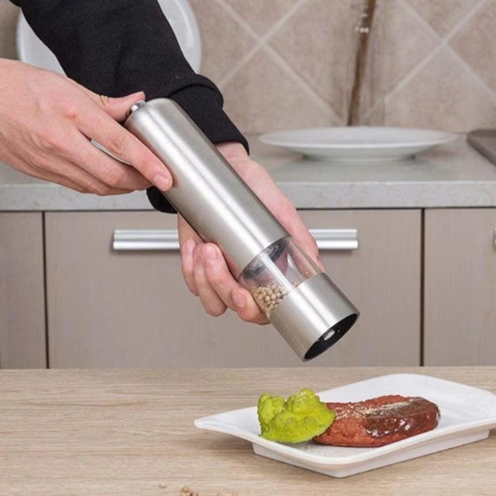 Viewable Electric Salt Pepper Grinder One Handed Operation Pepper Grinder  Kitchen