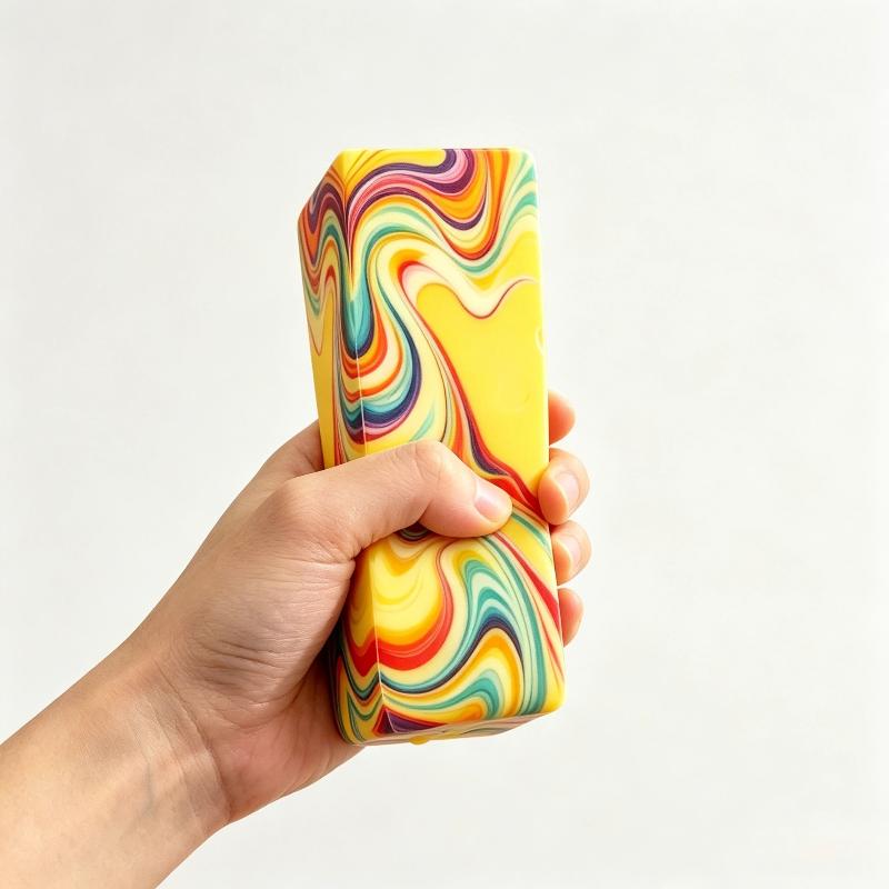 

1Pc Antistress Butter Stick Stress & Anxiety Relief Fidget Toys Slow Rising Squishy Squeeze Elastic Cheese Stick Prank Toys one size красный
