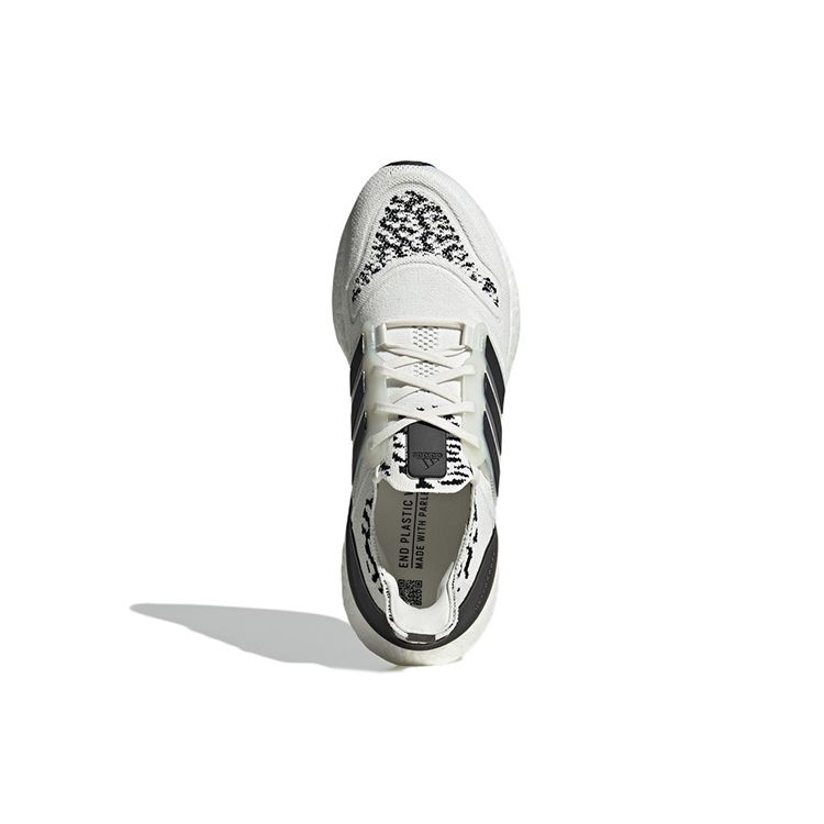 adidas Scarpe da ginnastica unisex UltraBoost 22 Non Dyed Zebra Bianco Core-Nero Quasi-Lime GX5573