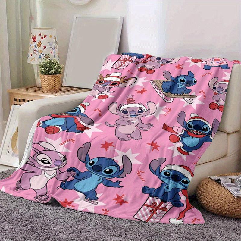1pc Stitch Printing Blanket - Soft, All-Season Throw for Living Room, Beroom,Personalize Gift with Aorable Cartoon Esign